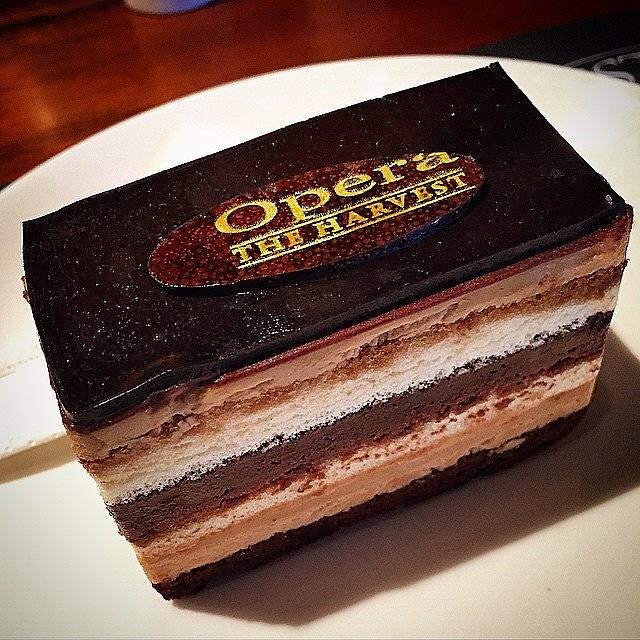 Cake Photograph - Opera Cake, It Is Made With Layers Of by Arya Swadharma