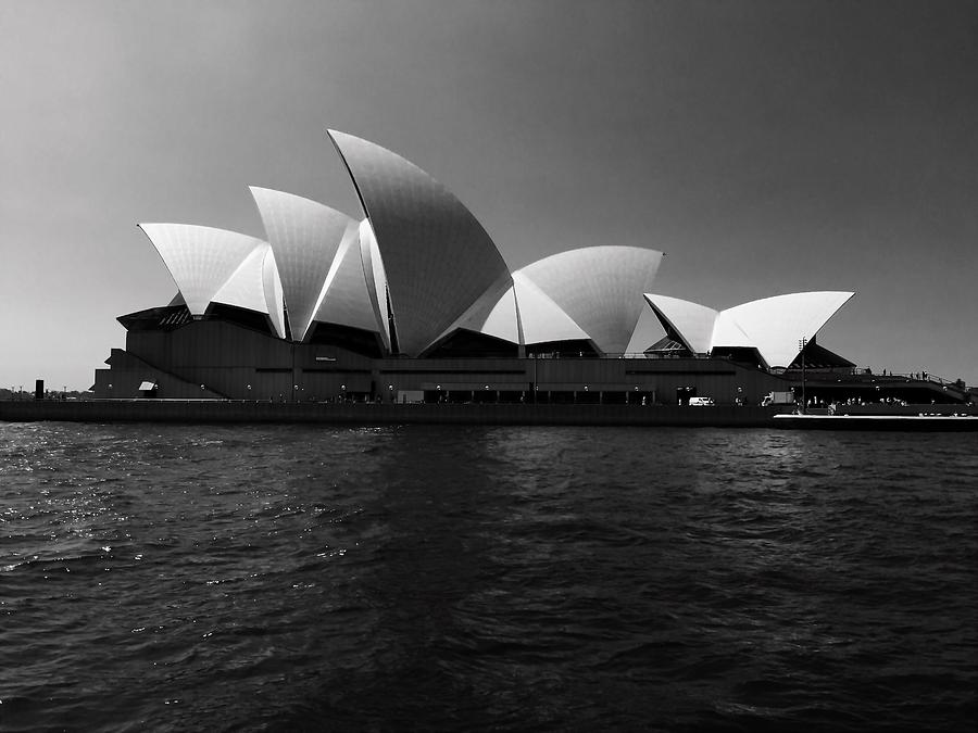 Opera House black-and-white Photograph by Mark J Dunn