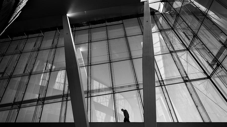 Opera house - Oslo, Norway - Black and white street photography Photograph by Giuseppe Milo