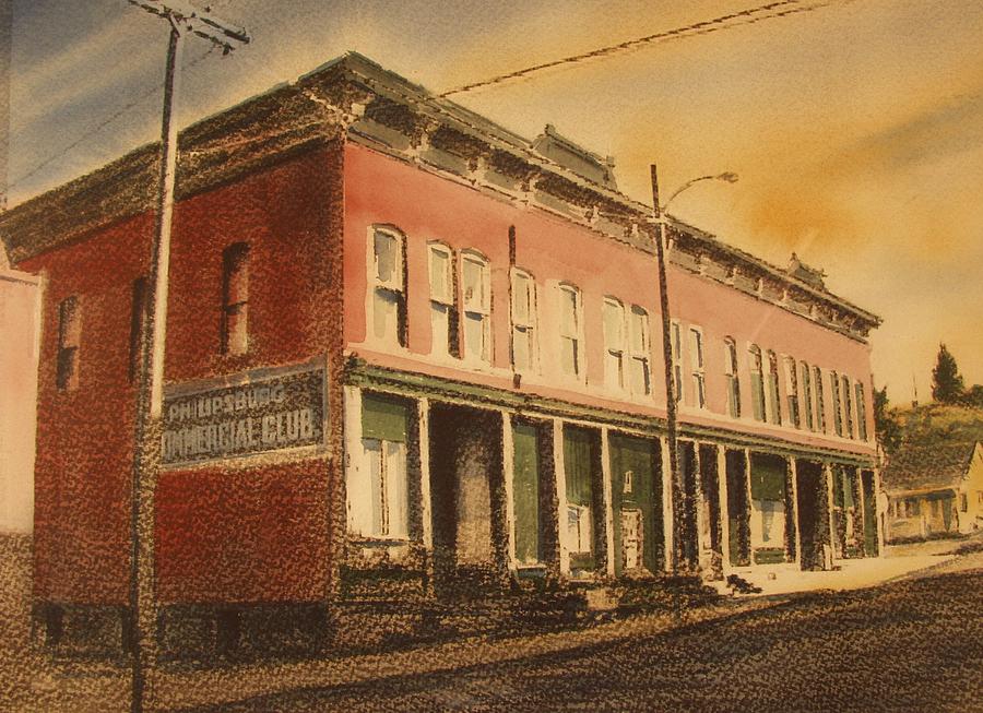 Opera House Philipsburg Montana Painting by Kevin Heaney