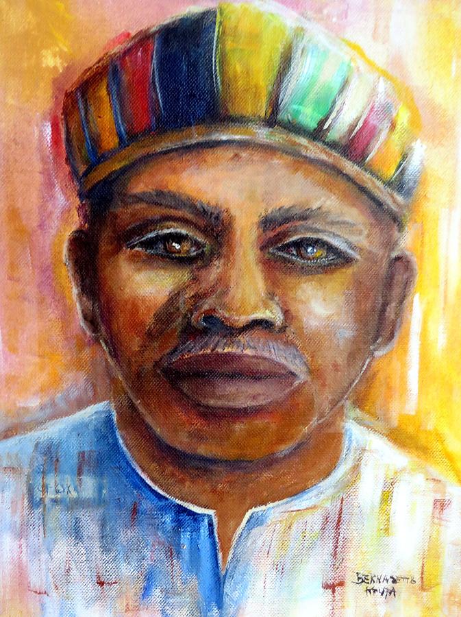 Opoku Ofei Painting by Bernadette Krupa
