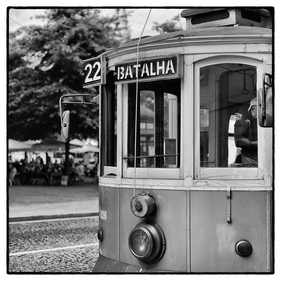 Vintage Photograph - Oporto Tram by Goncalo Carreira