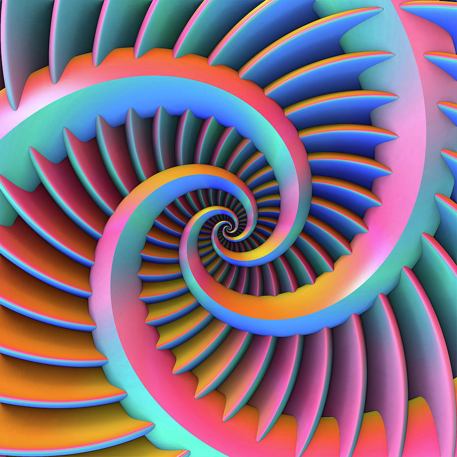 Opposing Spirals Digital Art