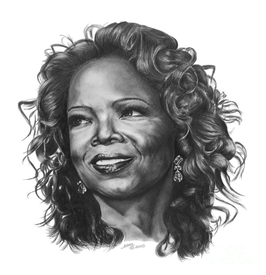 Oprah Drawing by Marianne NANA Betts