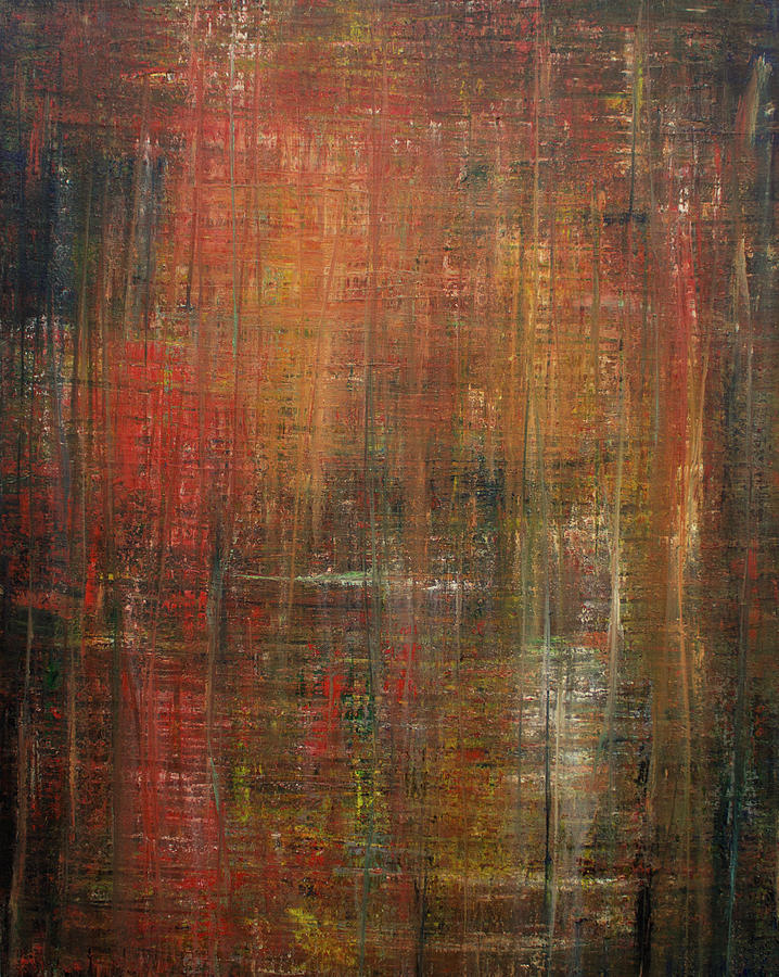 Opt.34.17 Untitled. From the Blaze Series Painting by Derek Kaplan