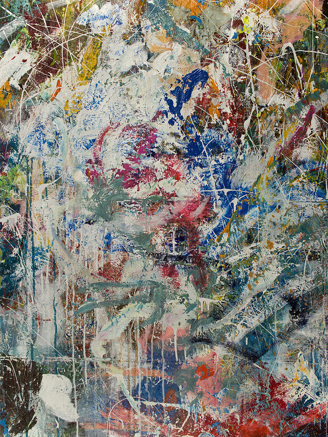 Abstract Painting - Opt.52.15 Studio Wall by Derek Kaplan