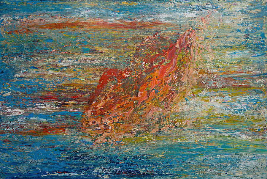 Abstract Painting - Opt.53.15 Crossroads by Derek Kaplan