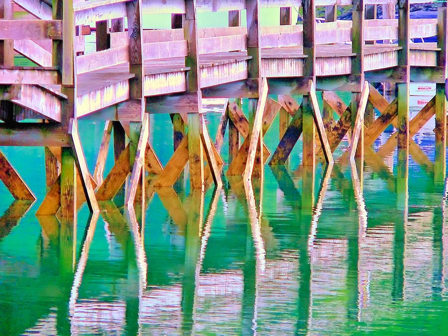 Green Photograph - Optical Dock by Ed Immar  