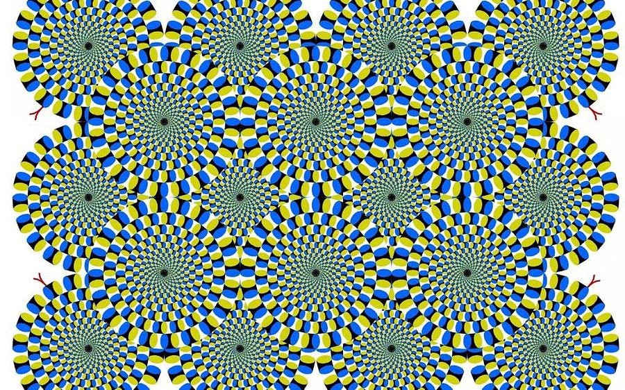 Optical Illusion Spinning Circles Digital Art