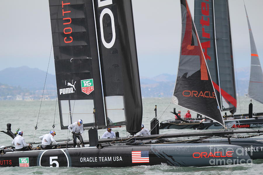 Oracle and more Americas Cup Photograph by Chuck Kuhn