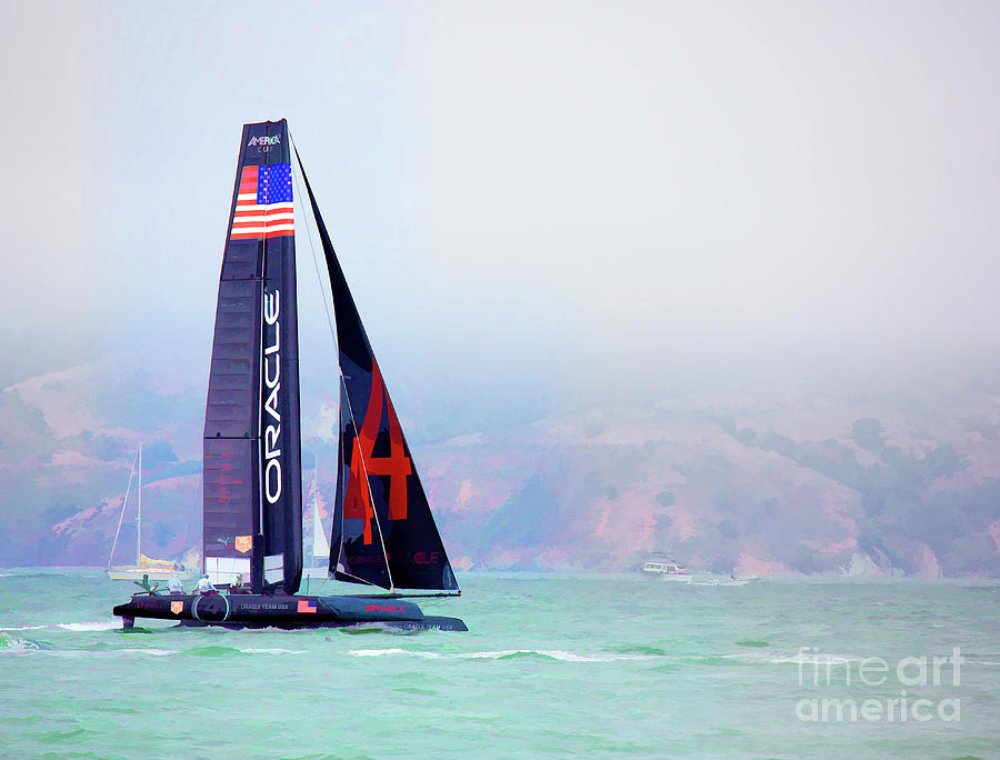 Oracles USA  Americas Cup Paint  Photograph by Chuck Kuhn