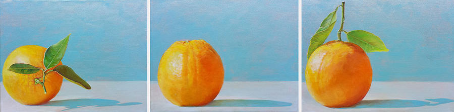 Orange 123 Painting by Muriel Dolemieux