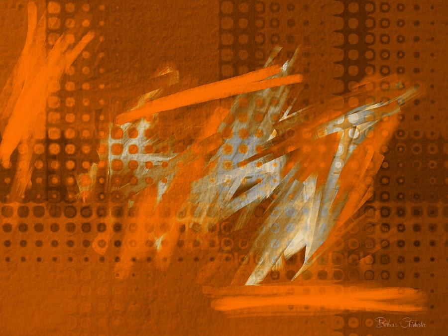 Unique Digital Art - Orange Abstract Art - Orange Filter by Barbara Chichester