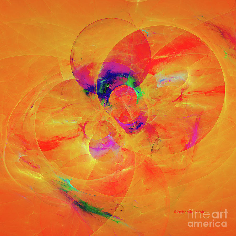 Orange Abstract Digital Art