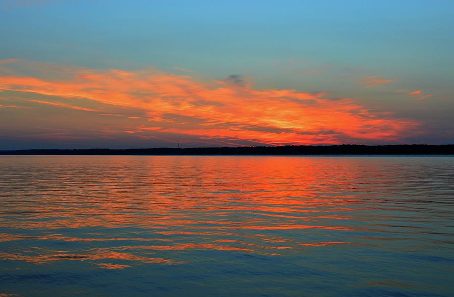 Orange and Blue Evening  Photograph by Lyle Crump