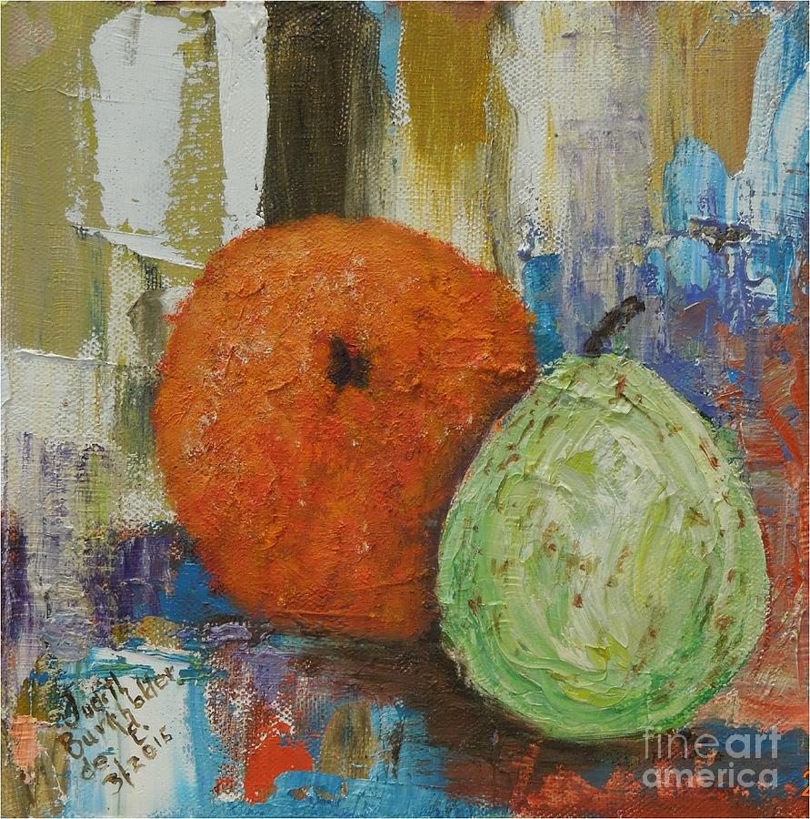 Pear Painting - Orange and Pear Combo - SOLD by Judith Espinoza