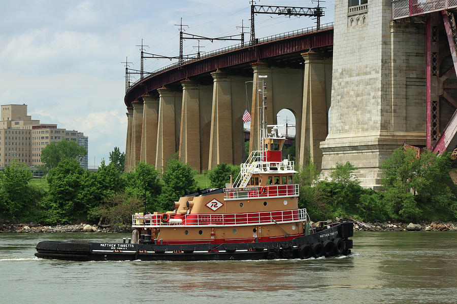Orange and Red Tug Boat Photograph by Cate Franklyn