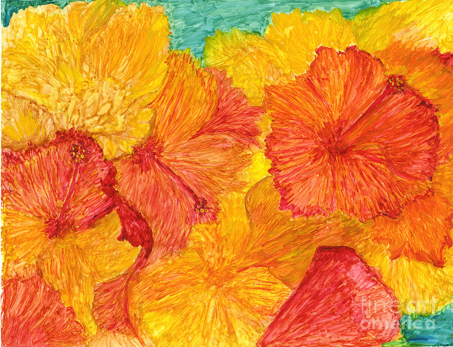 Orange and Yellow Flowers by Phyllis Brady Orange and Yellow Flowers by Phyllis Brady