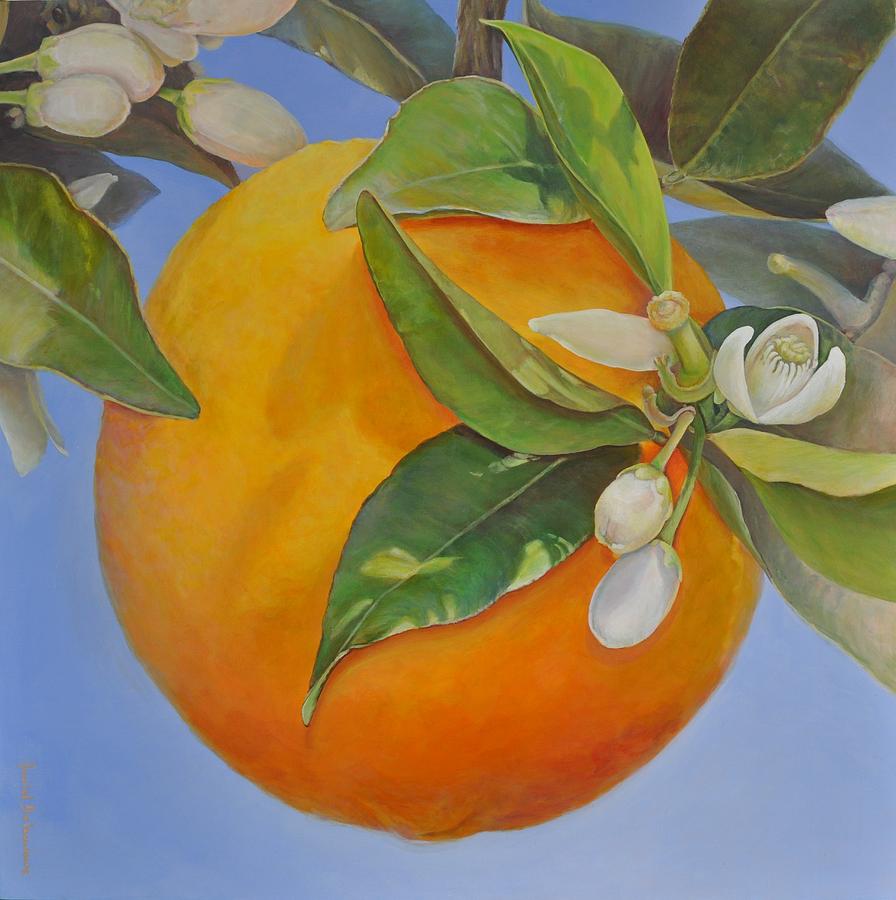 Orange au Soleil Painting by Muriel Dolemieux