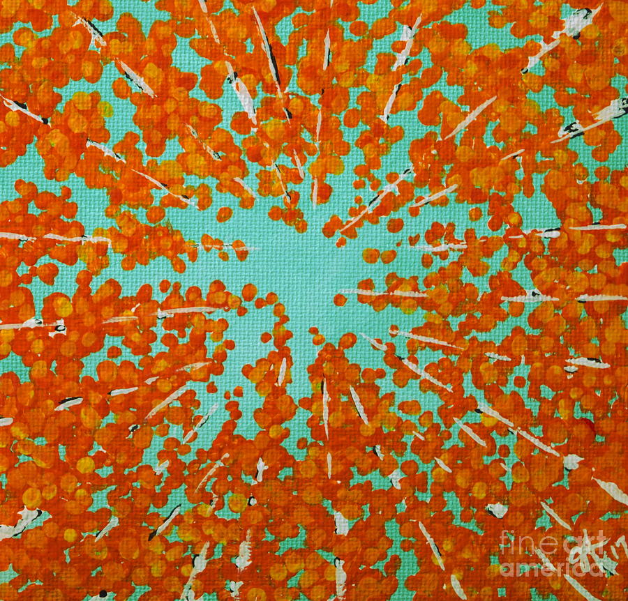 Orange Autumn Sky Jackie Carpenter Aspen Trees Fall Quaking Aspens Grove Forest Rocky Mountains Painting
