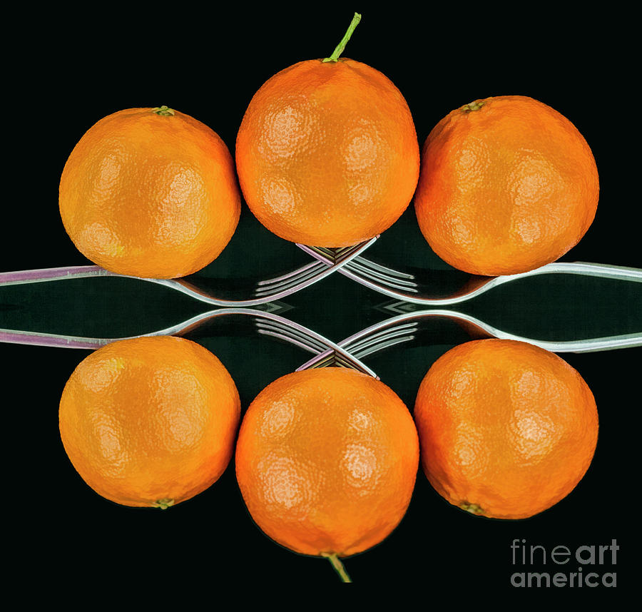 Fruit Photograph - Orange Balance by Shirley Mangini