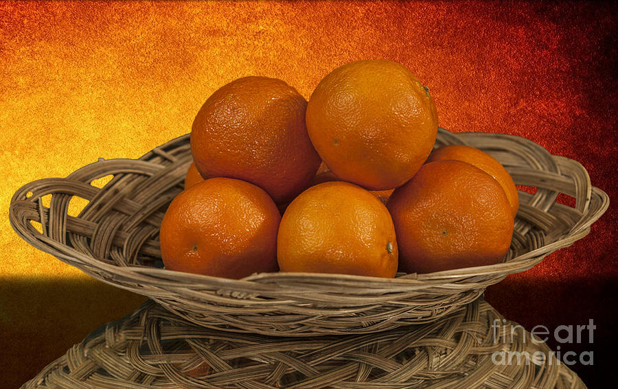 Orange Basket Photograph by Shirley Mangini