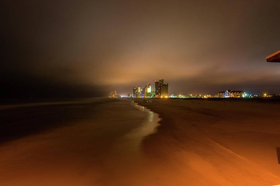 Orange Beach at Night - Gulf Shores Photograph by James-Allen