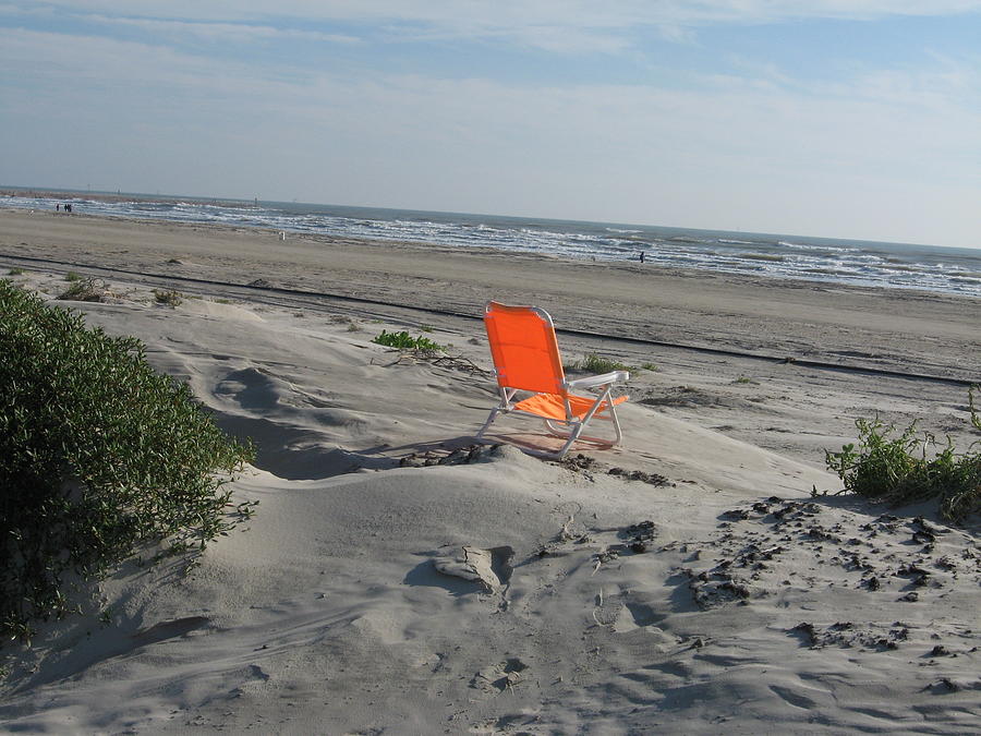 Orange Beach Chair Photograph by Judith Lauter
