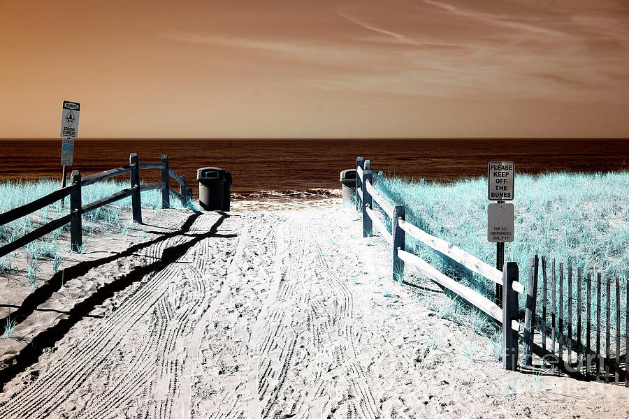 Beach Entry Photograph - Orange Beach Entry by John Rizzuto Beach Entry Photograph - Orange Beach Entry by John Rizzuto