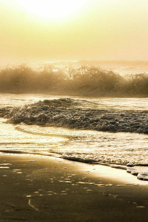 Orange Beach Sunrise with Wave Photograph by John McGraw