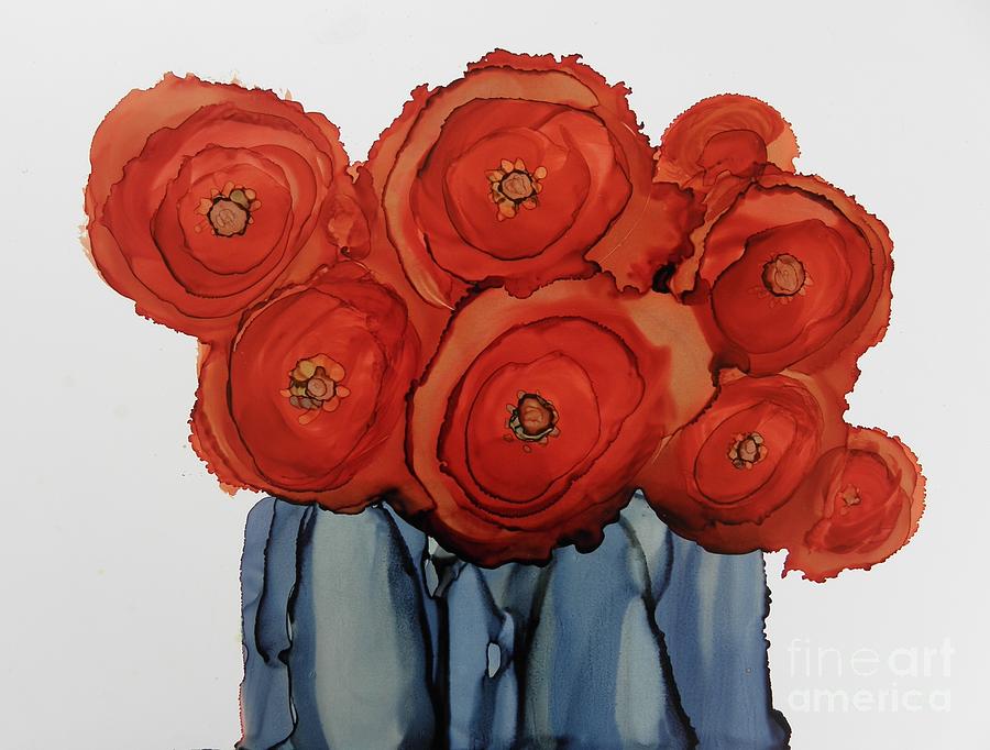 Orange Blooms Painting by Beth Kluth
