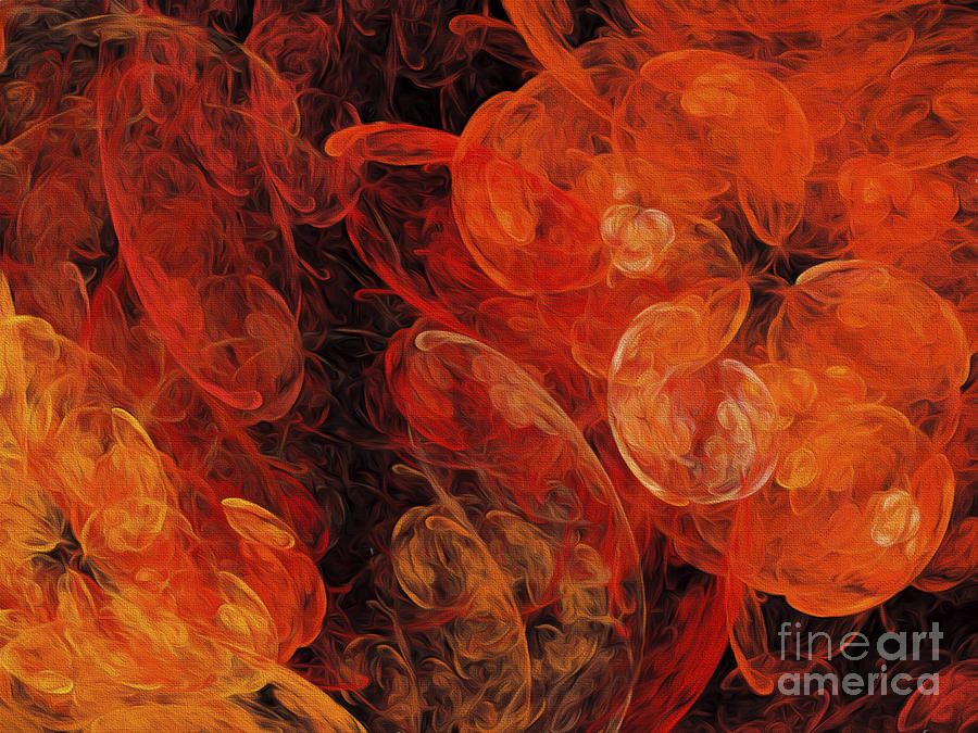 Orange Blossom Abstract Digital Art by Andee Design