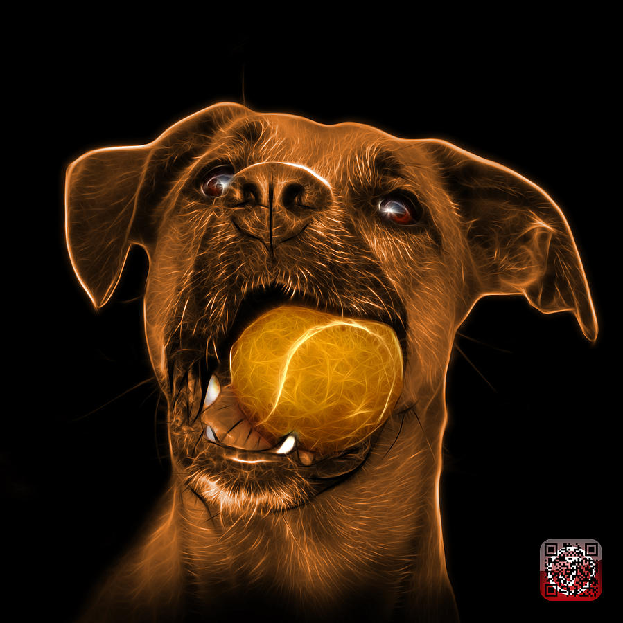Orange Boxer Mix Dog Art - 8173 - BB Digital Art by James Ahn