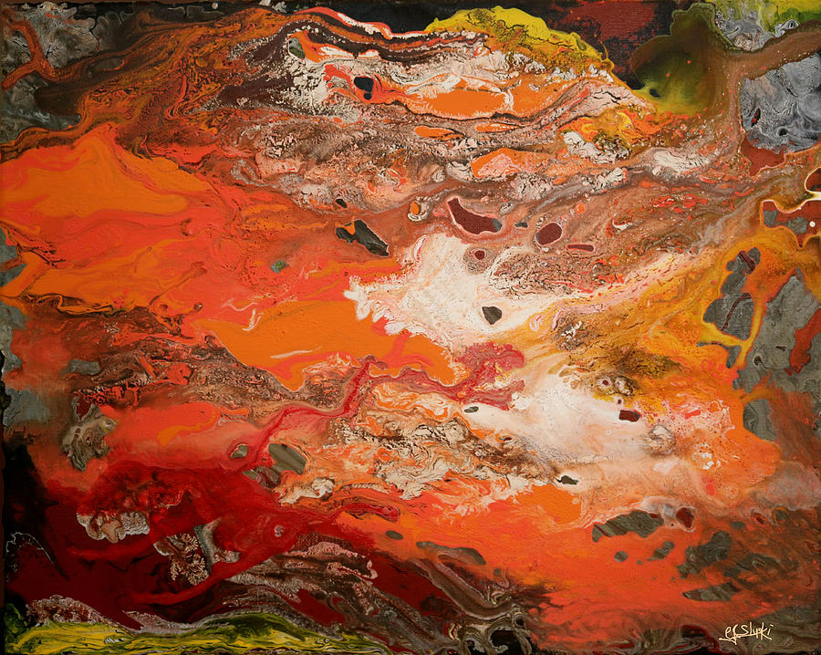 Orange-Brown Series No. 3 Painting by Carole Sluski
