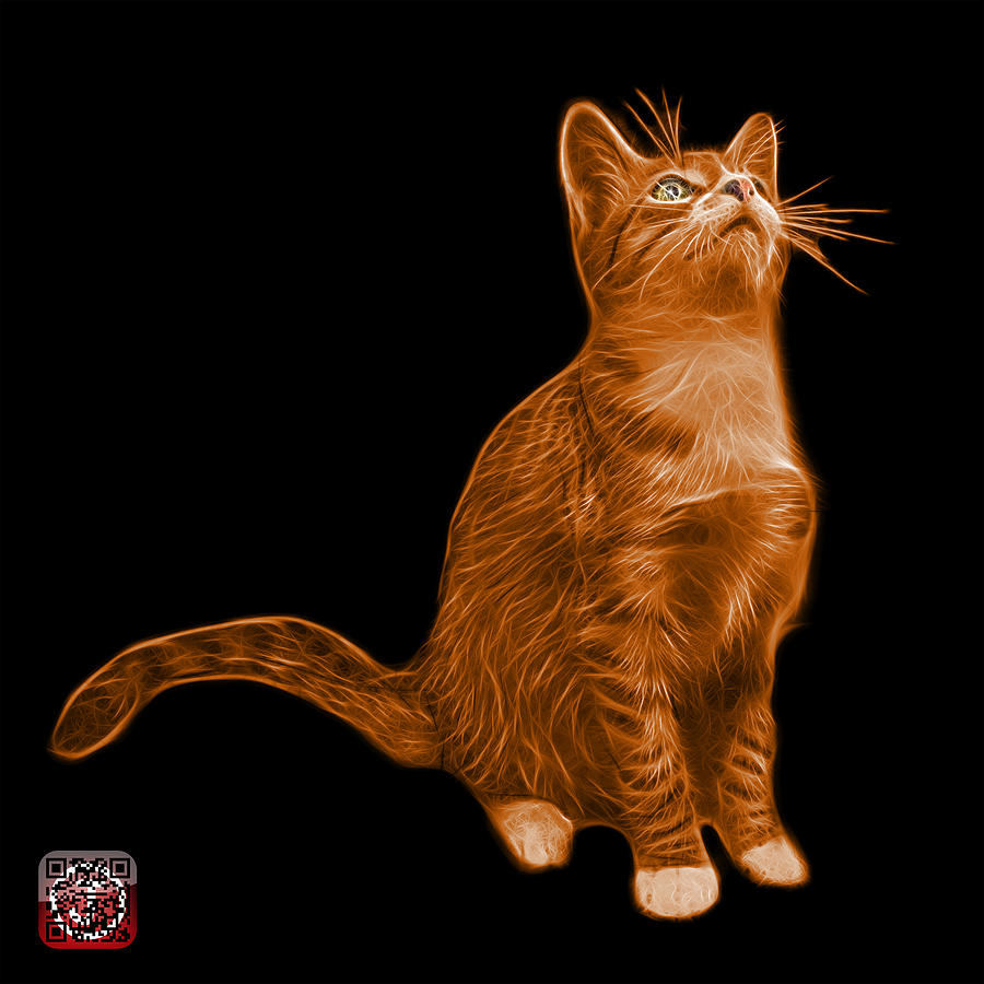 Orange Cat Art - 3771 BB Painting by James Ahn
