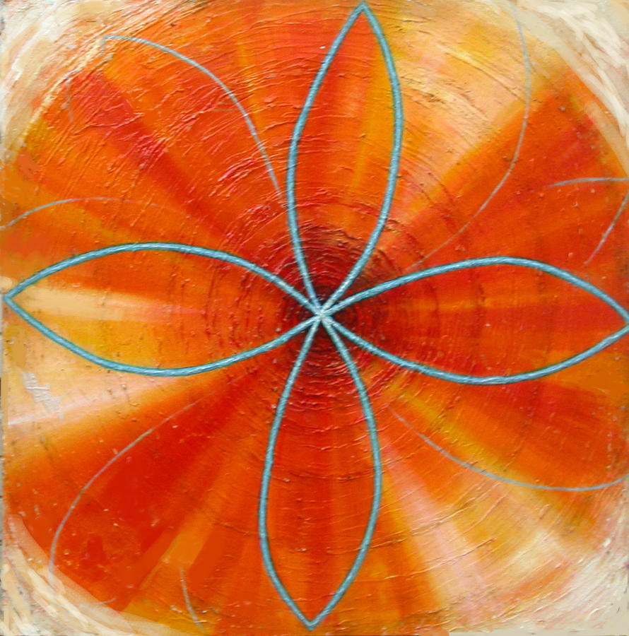 Orange Chakra Painting by Anne Cameron Cutri