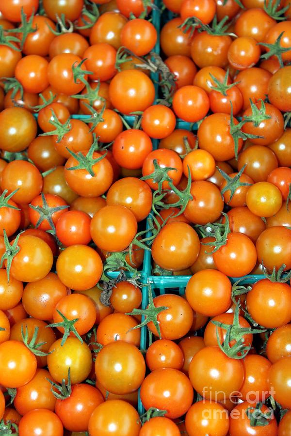 Orange Cherry Tomatoes Photograph by Henrik Lehnerer