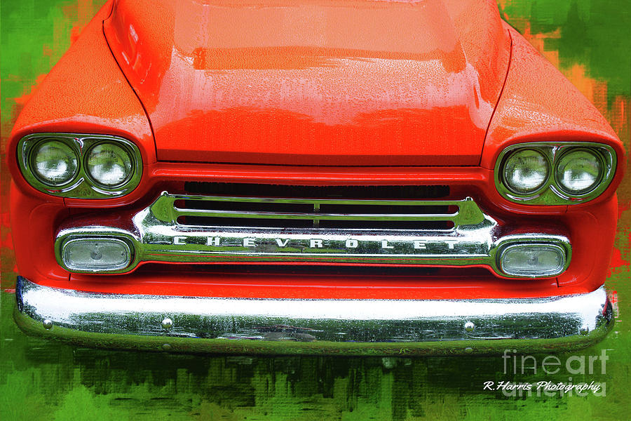 Orange Chevy Pickup Grill Photograph by Randy Harris