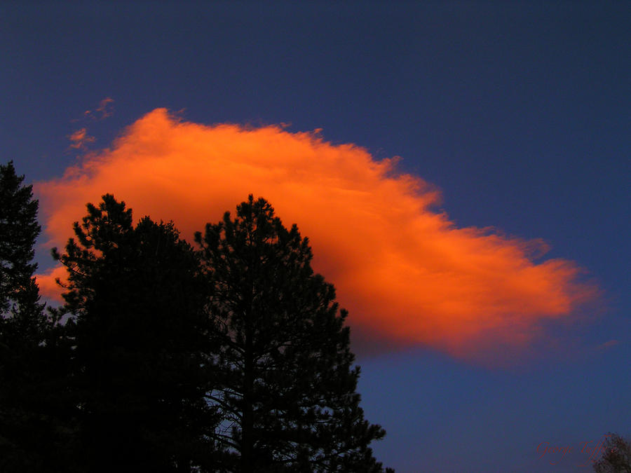 Orange cloud Photograph by George Tuffy