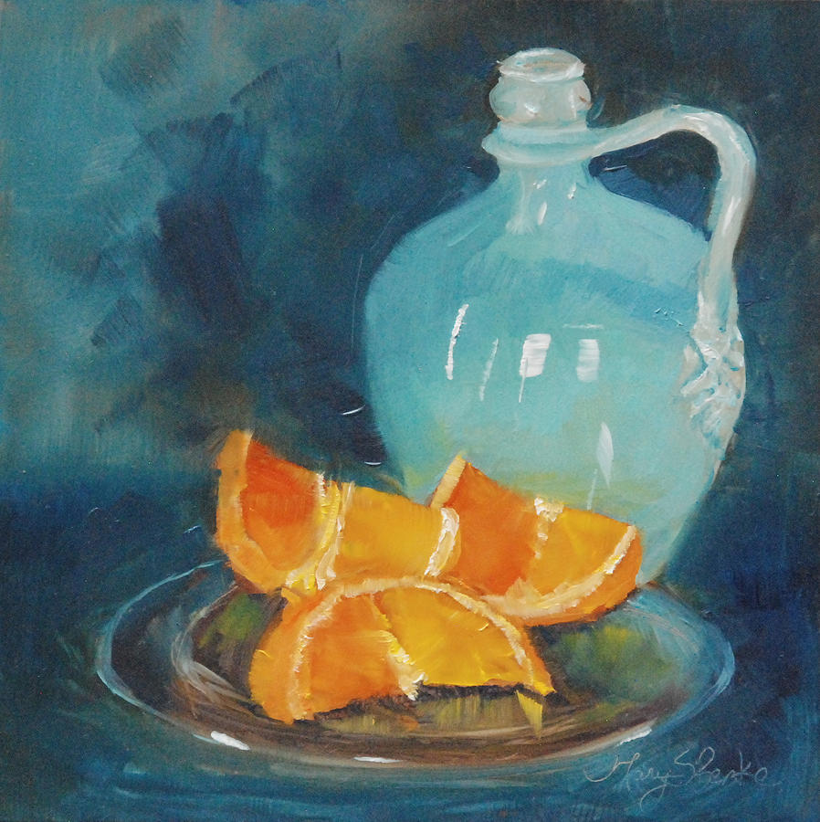 Orange Complement Painting by Mary Benke