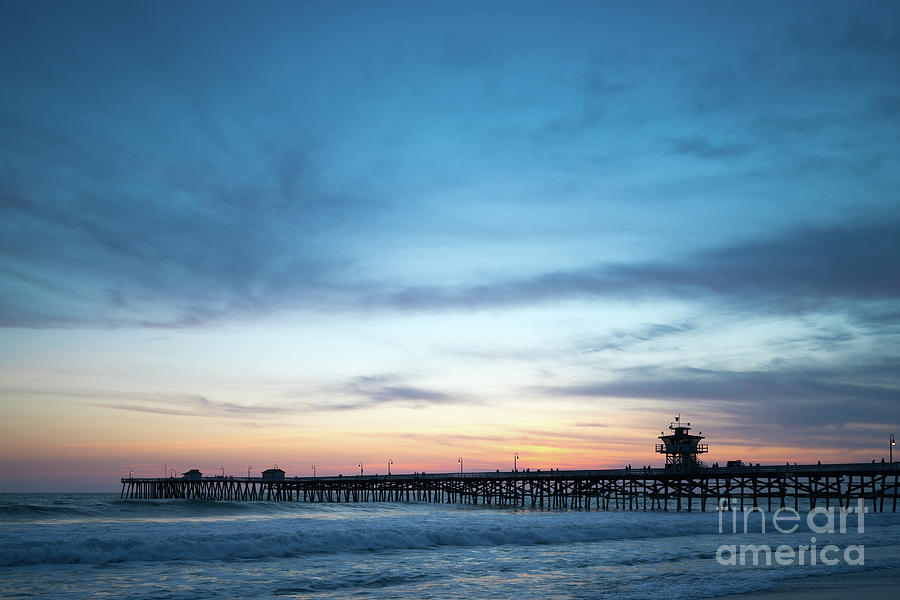 Orange County Pier San Clemente Sunset Photo  Photograph by Paul Velgos