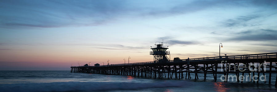 Orange County San Clemente Pier Panoramic Photo Photograph by Paul Velgos