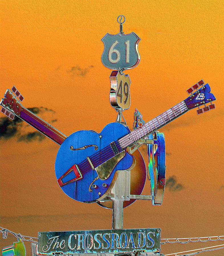Music Photograph - Orange Crossroads by Karen Wagner