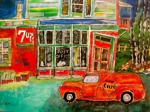 Orange Crush Delivery Painting by Michael Litvack