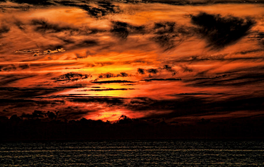 Orange Dark Sunset Photograph by Bob Slitzan