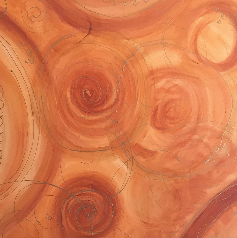 Abstract Painting - Orange Delight Abstract Art by Brenda Boss by Brenda Boss