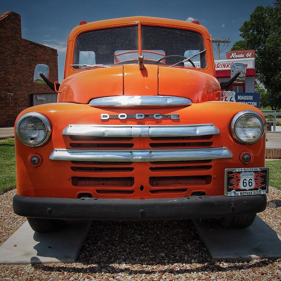Orange Dodge Photograph by Buck Buchanan