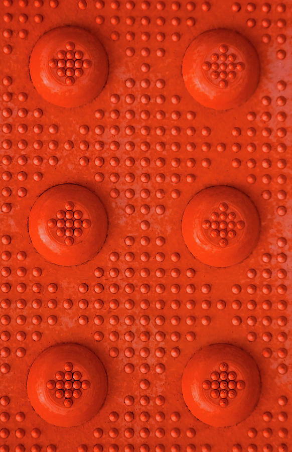 Orange Dots Industrial Portrait Photograph by Tony Grider