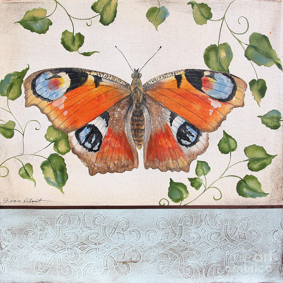 Orange Dream Butterfly-JP3878 Painting by Jean Plout