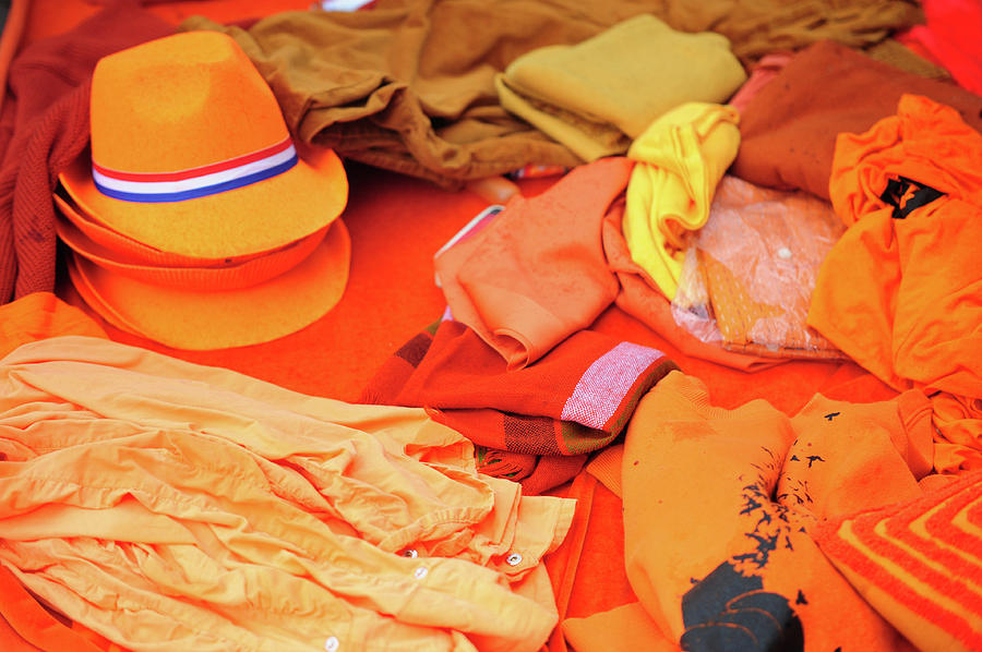 Orange Dutch Clothing Photograph by Jenny Rainbow